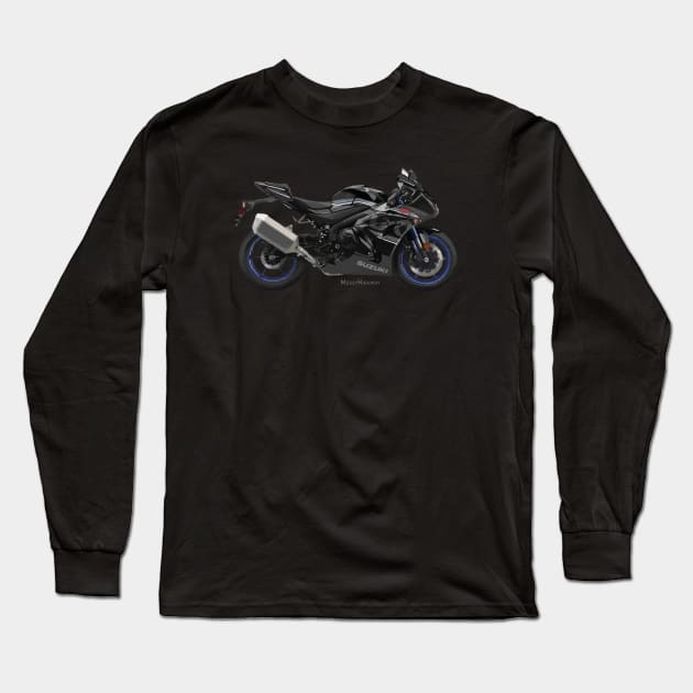 Suzuki GSX-R1000 18 black/blue, s Long Sleeve T-Shirt by MessyHighway